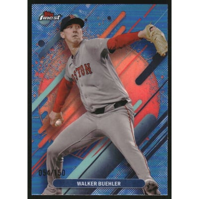 2025 Finest Sky Blue Refractors #215 Walker Buehler