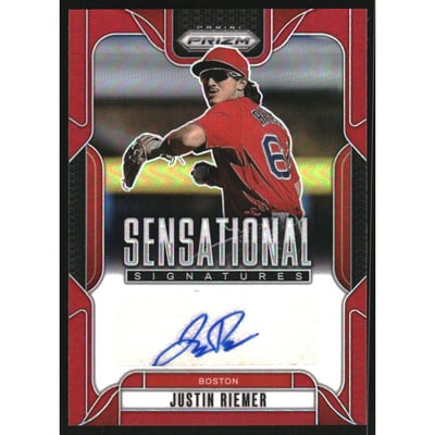 2025 Panini Prizm Sensational Signatures Prizms Red #99 Justin Riemer