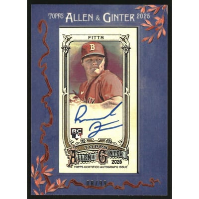 2025 Topps Allen and Ginter Framed Mini Autographs Blue Frame #MARF Richard Fitts