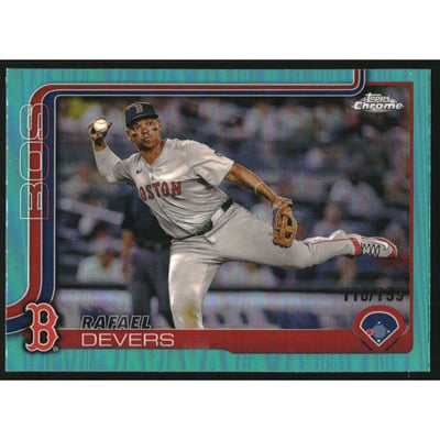 2025 Topps Chrome Aqua Refractors #127 Rafael Devers