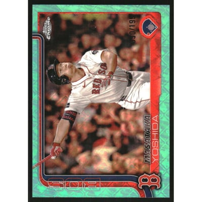2025 Topps Chrome Logofractor Aqua Refractors #141 Masataka Yoshida