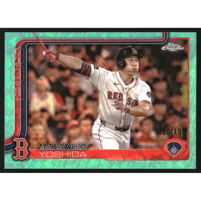 2025 Topps Chrome Logofractor Aqua Refractors #141 Masataka Yoshida