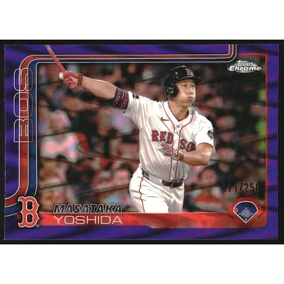 2025 Topps Chrome Purple RayWave Refractors #141 Masataka Yoshida