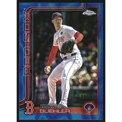 2025 Topps Chrome Update Blue Lava Refractors #USC55 Walker Buehler
