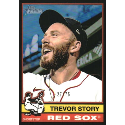 2025 Topps Heritage Chrome Black Refractors #575 Trevor Story