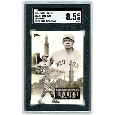 Babe Ruth Boston Red Sox 2024 Topps Update Legendary Home Field Advantage Case Hit #LHA-11 SGC Authenticated 8.5 Card