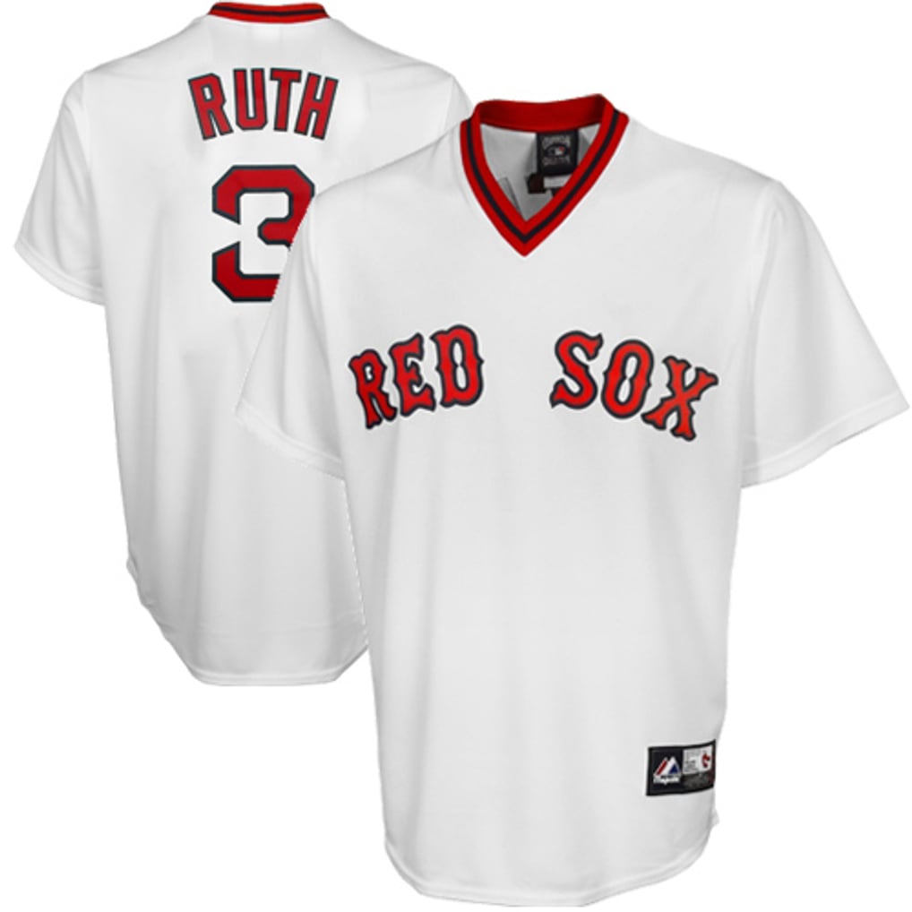 Babe Ruth Boston Red Sox #3 Majestic Cooperstown Collection Throwback ...