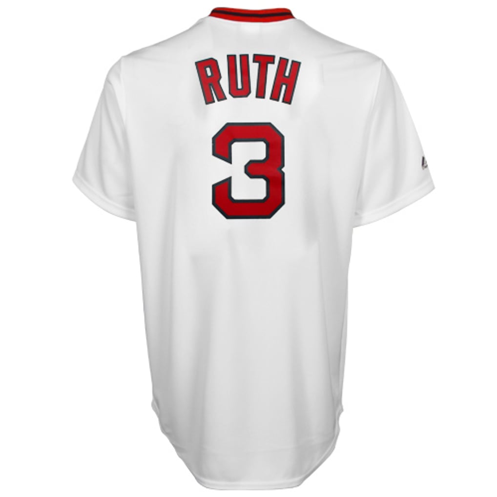Babe Ruth Boston Red Sox #3 Majestic Cooperstown Collection Throwback ...