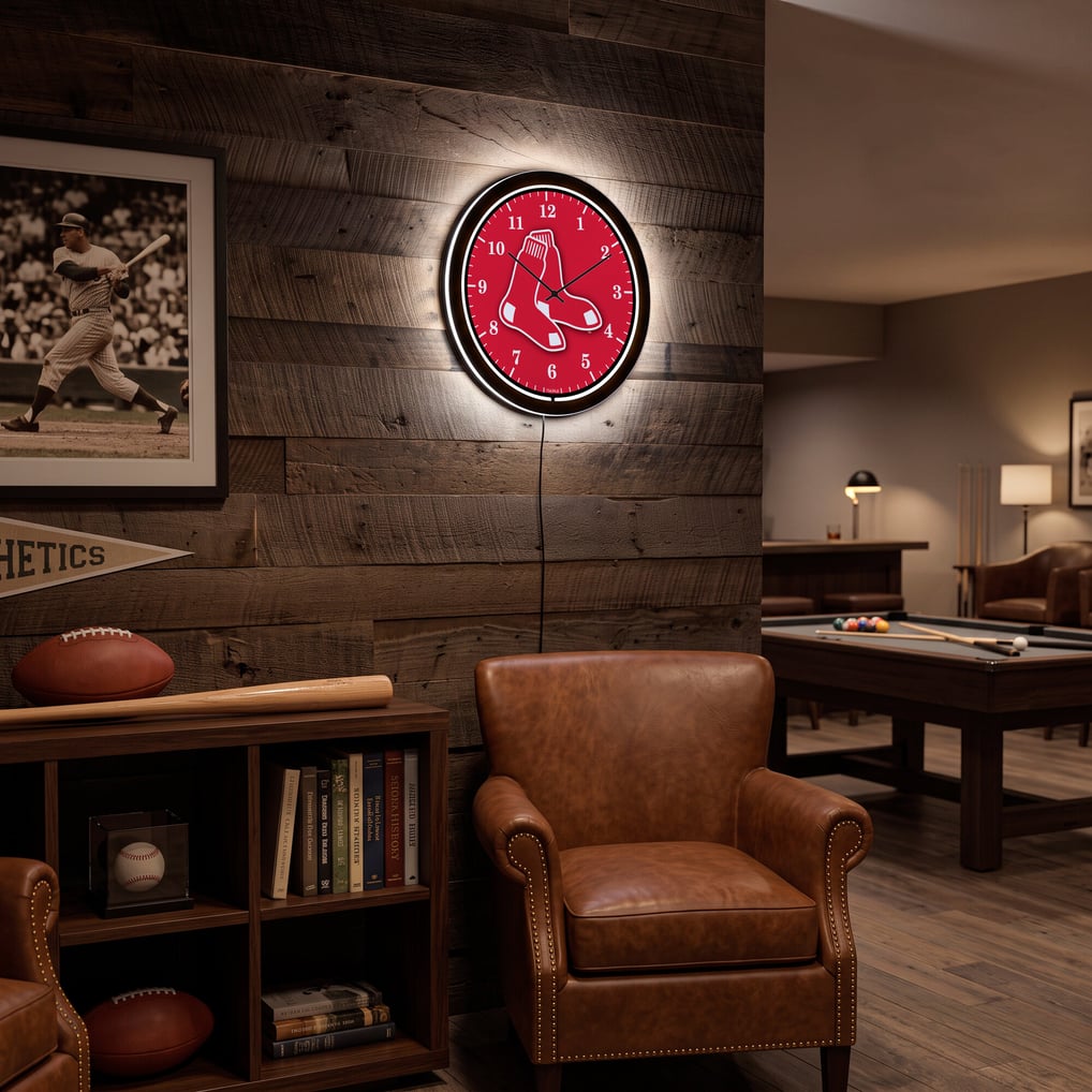 Boston Red Sox 18" Lighted Round LED Wall Clock
