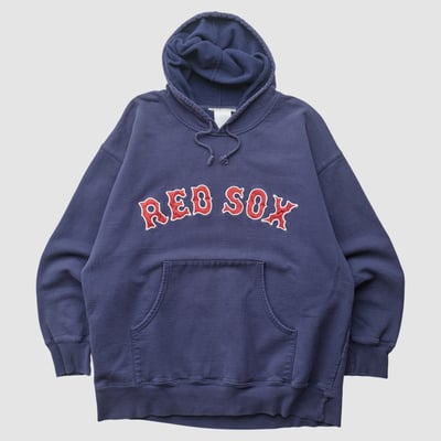 Boston Red Sox 2000s Hooded Pullover Sweatshirt - Navy - M by Fanatics Real Vintage