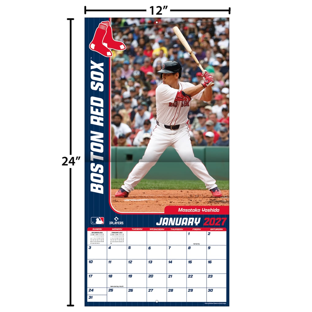 Boston Red Sox 2027 12” x 12” Team Wall Calendar