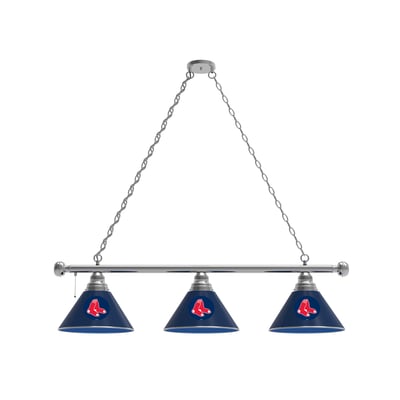 Boston Red Sox 3-Shade Billiard Light with Chrome Fixture