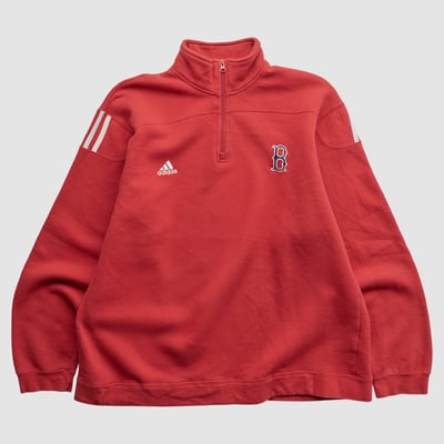 Boston Red Sox Adidas 2000s 1/4 Zip Sweatshirt - Red - XL by Fanatics Real Vintage