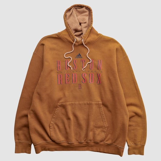 Boston Red Sox Adidas 2000s Hooded Pullover Sweatshirt - Clay - XL by Fanatics Real Vintage