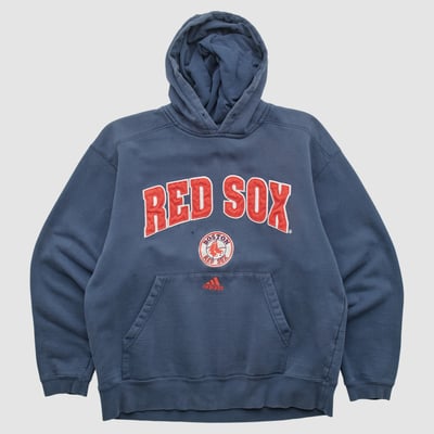 Boston Red Sox Adidas 2000s Hooded Pullover Sweatshirt - Navy - S by Fanatics Real Vintage