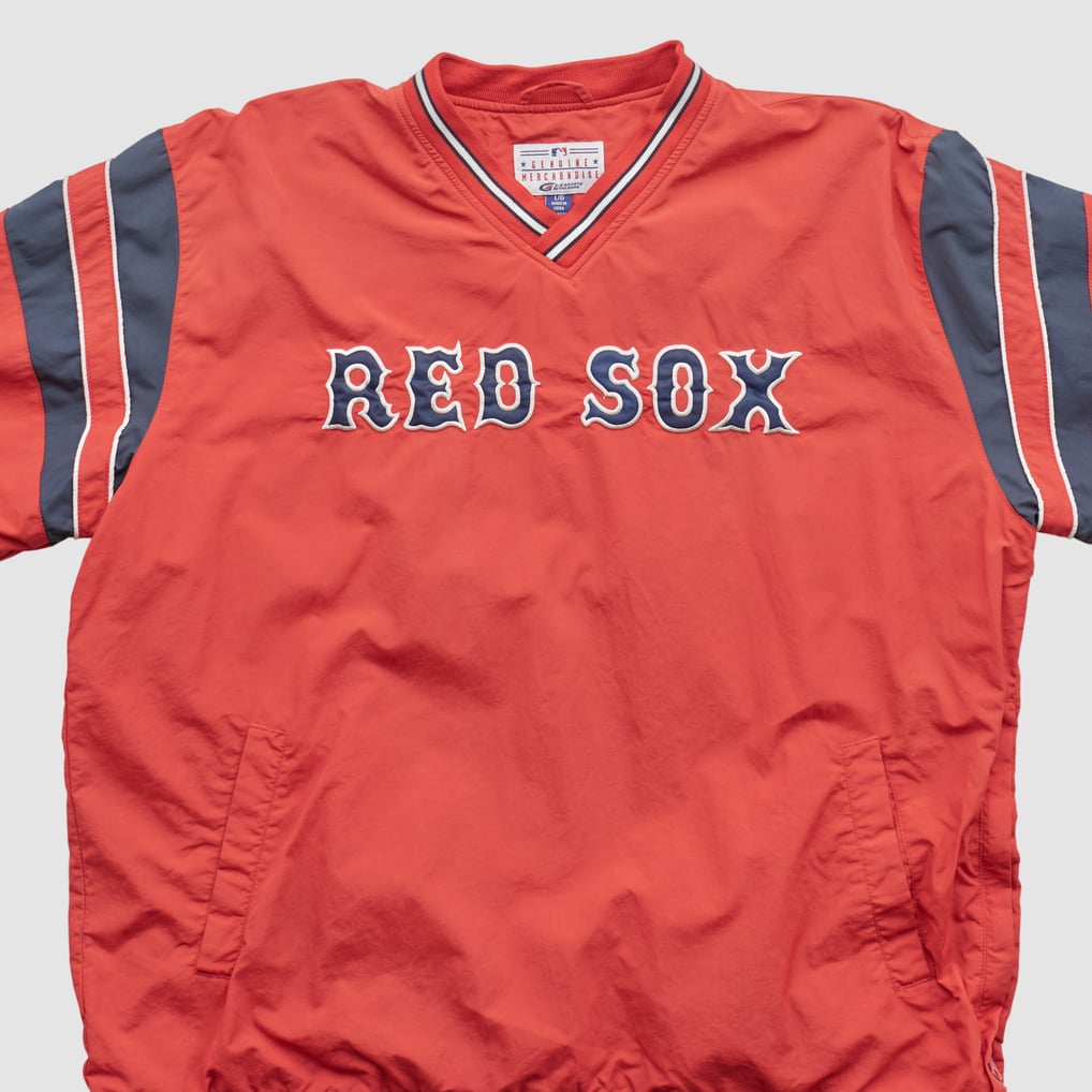 Boston Red Sox Genuine Merchandise 2000s Pullover Jacket - Red - L by Fanatics Real Vintage