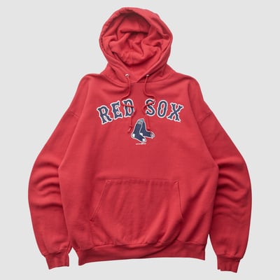 Boston Red Sox Hanes 2000s Hooded Pullover Sweatshirt - Red - M by Fanatics Real Vintage