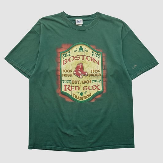 Boston Red Sox Lee Apparel 2000s T-shirt - Green - XL by Fanatics Real Vintage