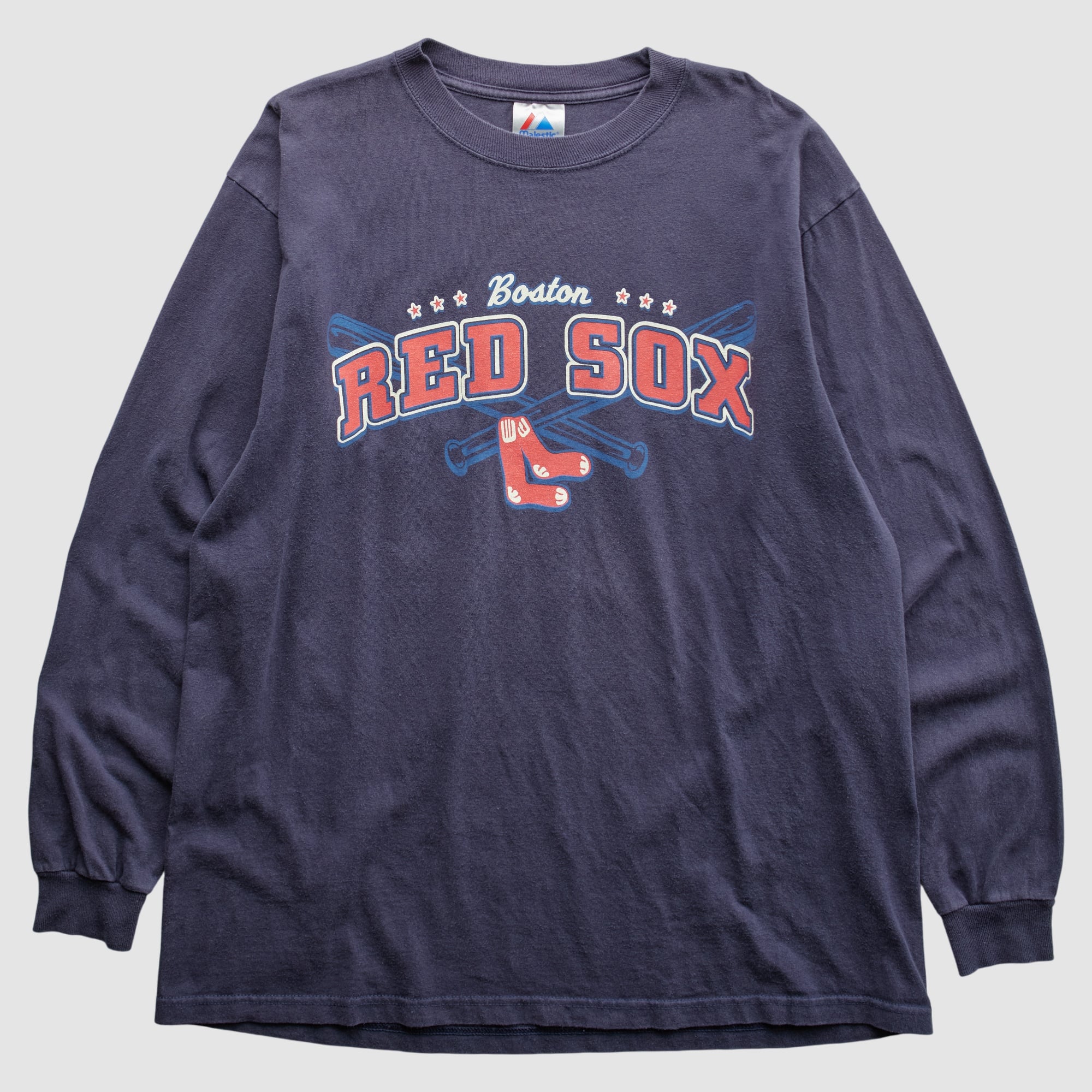Boston Red Sox Majestic 2000s Long Sleeve T-Shirt - Navy - M By 