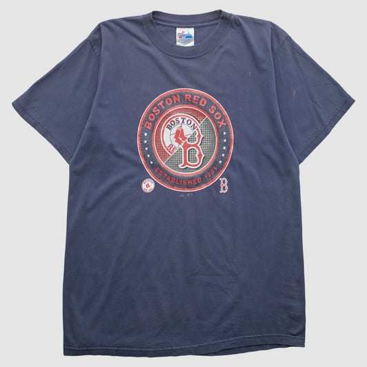 Boston Red Sox Majestic 2000s T-shirt - Navy - L by Fanatics Real Vintage