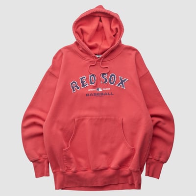 Boston Red Sox Majestic 2002 Hooded Pullover Sweatshirt - Red - XL by Fanatics Real Vintage