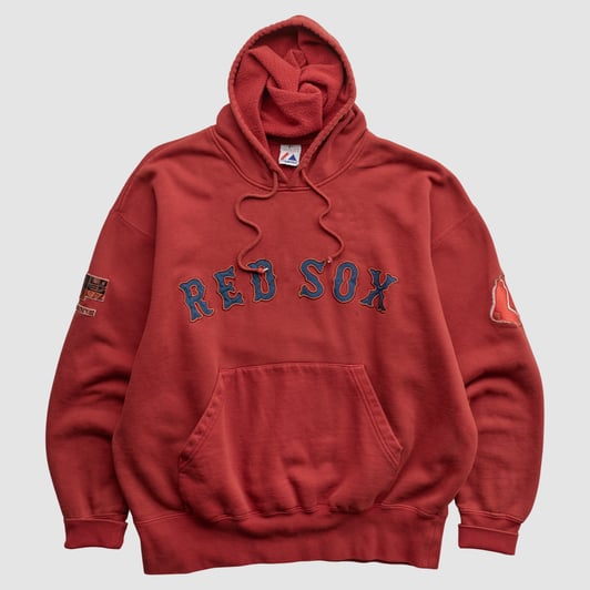 Boston Red Sox Majestic 2007 Hooded Pullover Sweatshirt - Red - XL by Fanatics Real Vintage