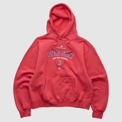 Boston Red Sox Majestic 2007 Hooded Pullover Sweatshirt - Red - XS by Fanatics Real Vintage