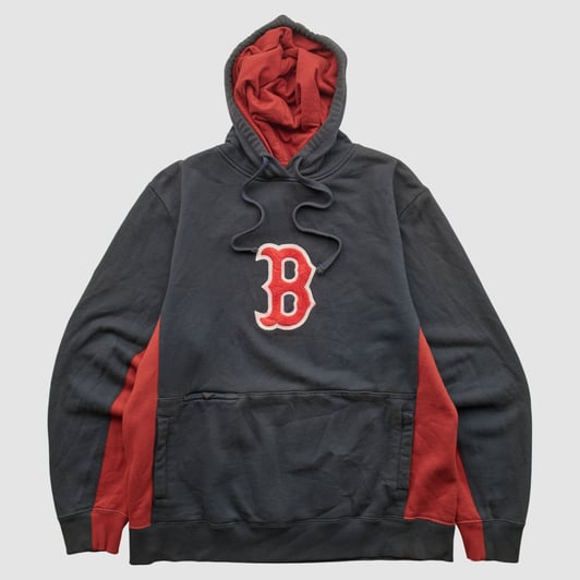 Boston Red Sox Majestic 2010s Hooded Pullover Sweatshirt - Black - S by Fanatics Real Vintage