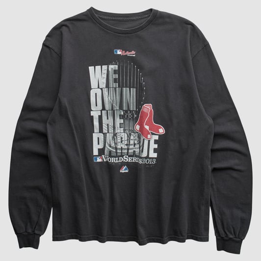 Boston Red Sox Majestic 2013 Long Sleeve T-shirt - Black - M by Fanatics Real Vintage