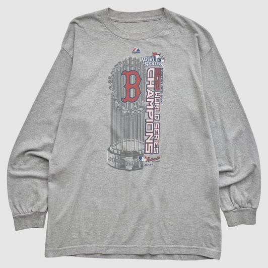 Boston Red Sox Majestic 2013 Long Sleeve T-shirt - Heather Gray - L by Fanatics Real Vintage