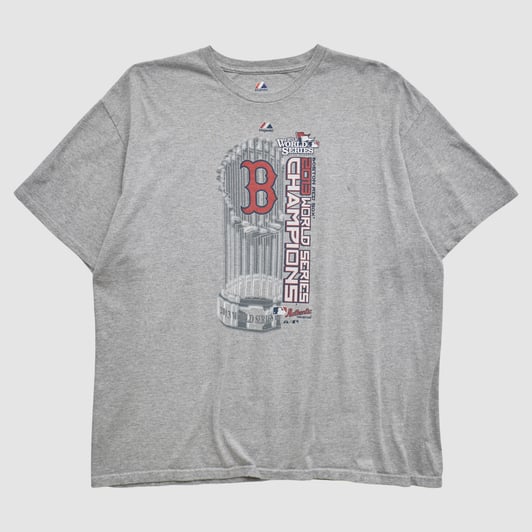 Boston Red Sox Majestic 2013 T-shirt - Heather Gray - 2XL by Fanatics Real Vintage