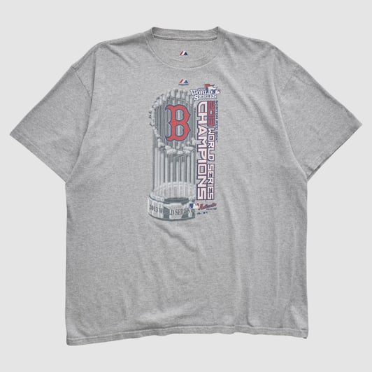 Boston Red Sox Majestic 2013 T-shirt - Heather Gray - 2XL by Fanatics Real Vintage