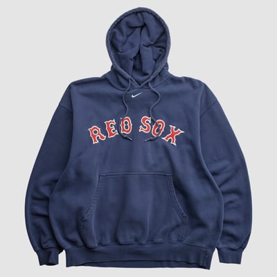 Boston Red Sox Nike 2000s Hooded Pullover Sweatshirt - Navy - S by Fanatics Real Vintage