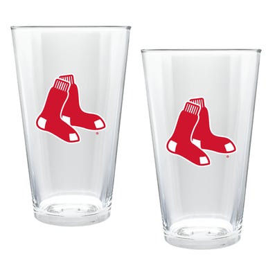 Boston Red Sox Two-Piece 16oz. Double Play Pint Glass Set