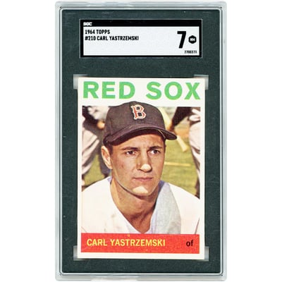 Carl Yastrzemski Boston Red Sox 1964 Topps #210 SGC Authenticated 7 Card