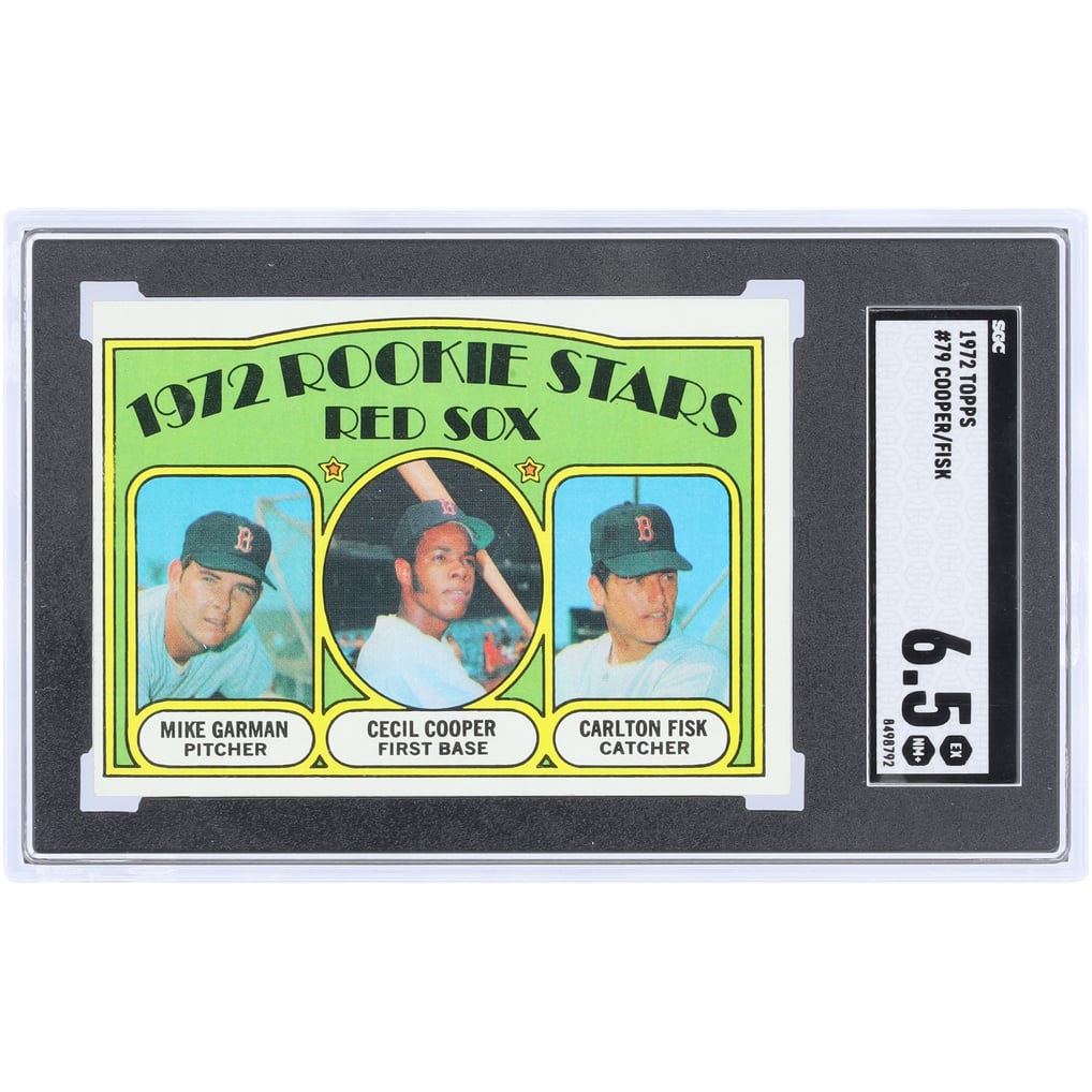 Carlton Fisk & Cecil Cooper Boston Red Sox 1972 Topps #79 SGC 