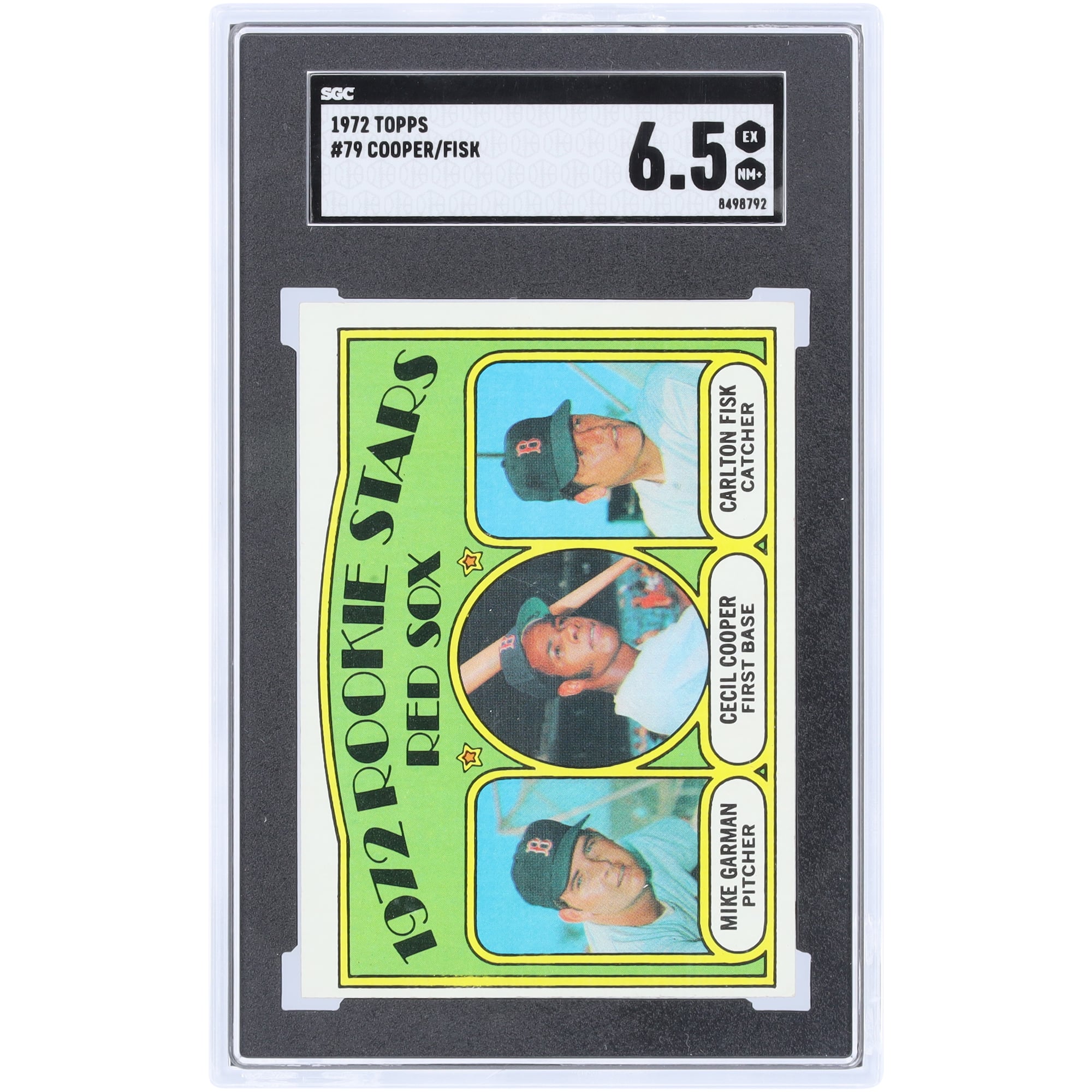 Carlton Fisk & Cecil Cooper Boston Red Sox 1972 Topps #79 SGC 