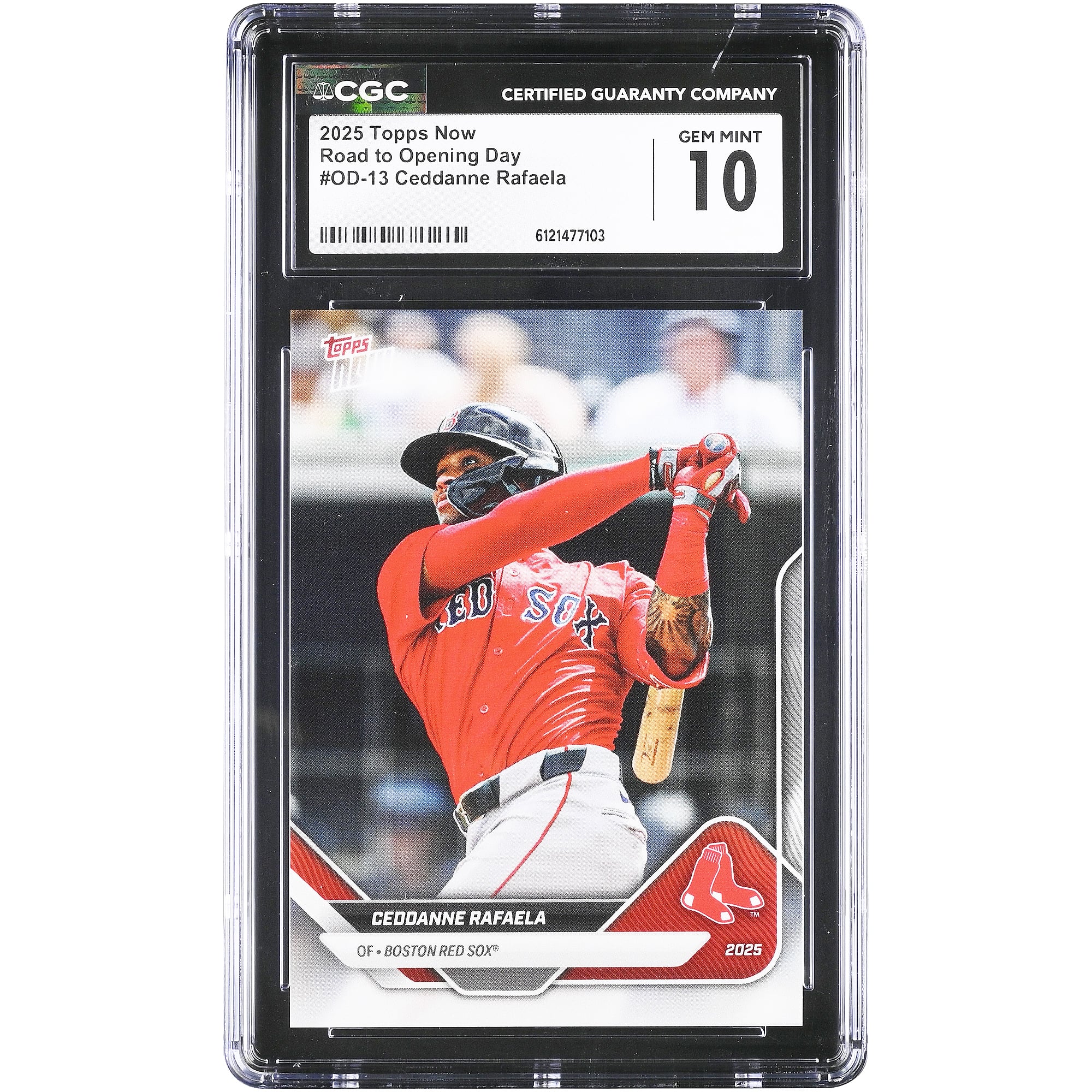 Ceddanne Rafaela Boston Red Sox 2025 Topps Now Road to Opening Day #OD-13 CGC Authenticated 10 Card