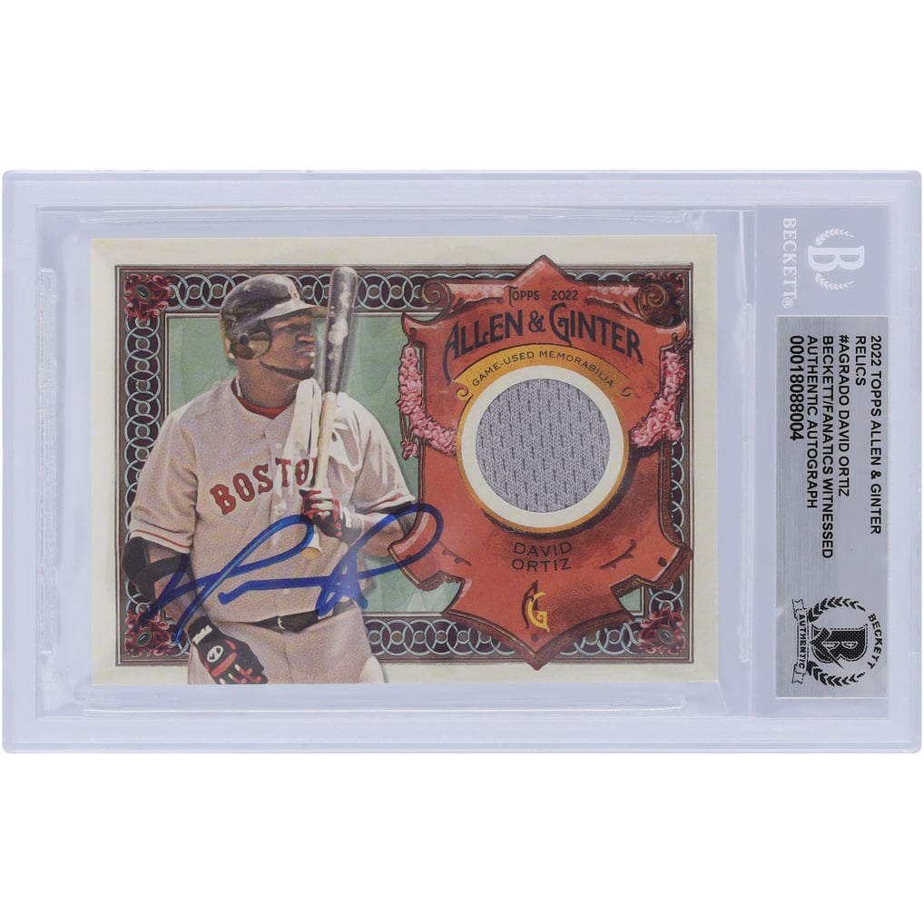 David Ortiz Boston Red Sox Autographed 2022 Topps Allen & Ginter Relic ...