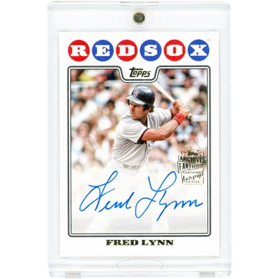 Fred Lynn Boston Red Sox Autographed 2023 Topps Archives Fan Favorites #08FF-FL Card