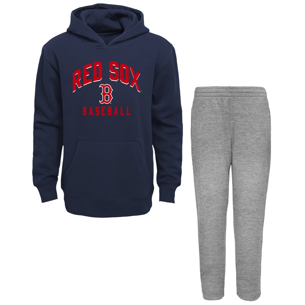 Boston Red Sox Infant Play by Play Pullover Hoodie & Pants Set - Navy/Heather Gray