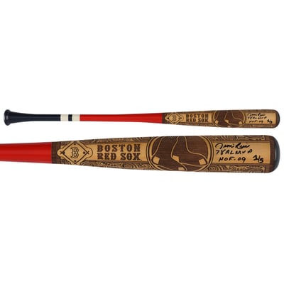 Jim Rice Boston Red Sox Autographed Fanatics Authentic Pillbox Bat Company Mural Series Bat with Multiple Inscriptions - Limited Edition #1/5