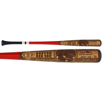 Jim Rice Boston Red Sox Autographed Fanatics Authentic Pillbox Bat Company Mural Series Bat with Multiple Inscriptions - Limited Edition #5/5