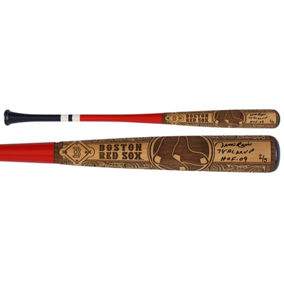 Jim Rice Boston Red Sox Autographed Fanatics Authentic Pillbox Bat Company Mural Series Bat with Multiple Inscriptions - Limited Edition of 5