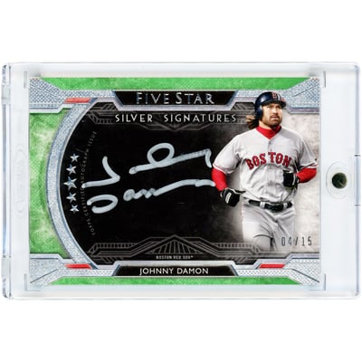 Johnny Damon Boston Red Sox Autographed 2018 Topps Five Star Silver Signatures Green #FFSS-JD #4/15 Card 