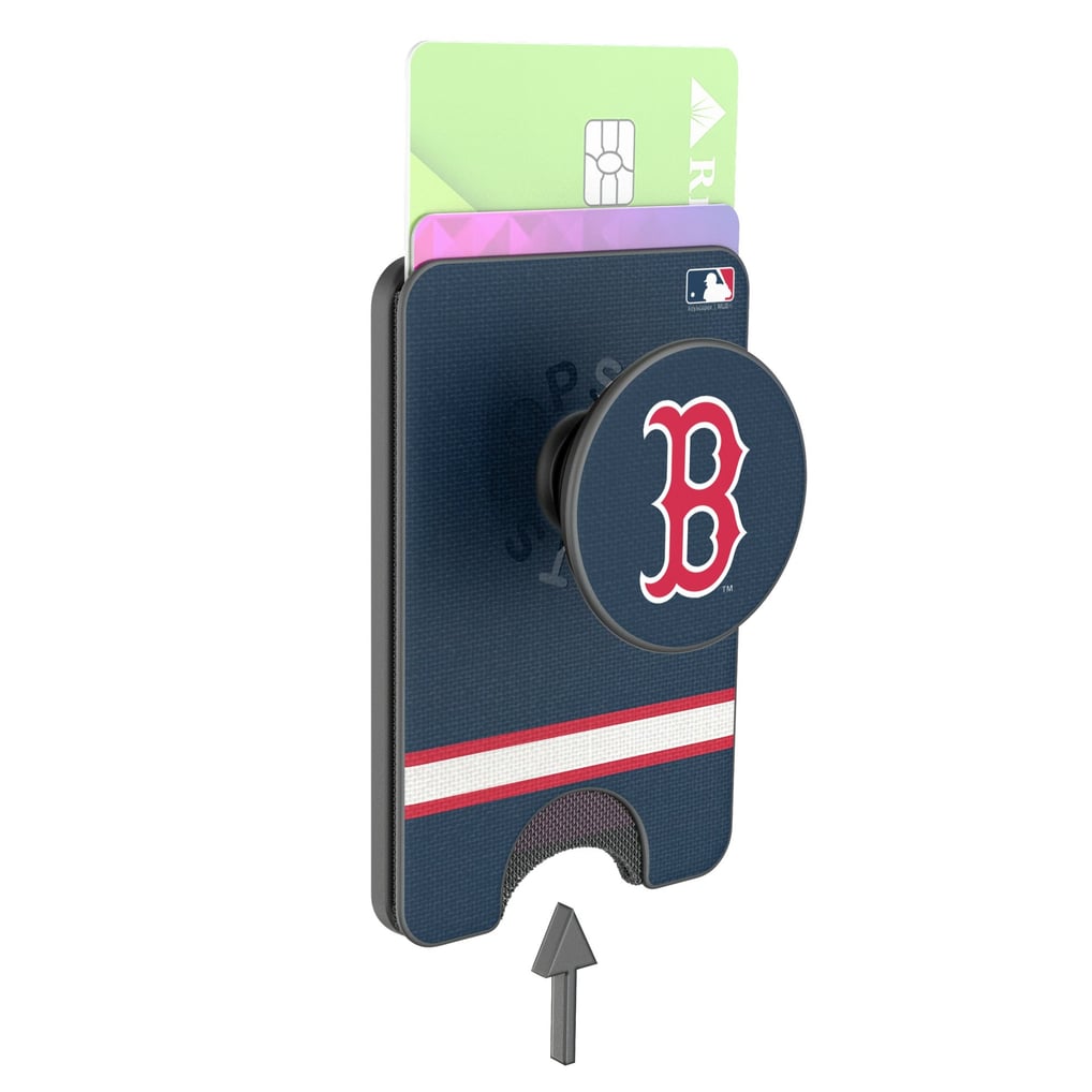 Boston Red Sox Keyscaper Stripe PopSockets Magnetic Wallet