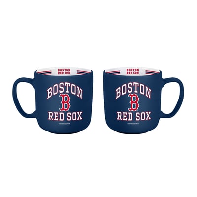 Boston Red Sox Logo Brands Two-Piece 15oz. Stripe Mug Set