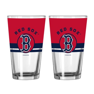 Boston Red Sox Logo Brands Two-Piece 16oz. Horizon Pint Glass Set