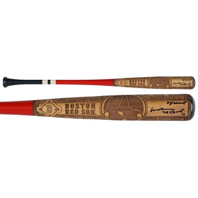 Manny Ramirez Boston Red Sox Autographed Fanatics Authentic Pillbox Bat Company Mural Series Bat with Multiple Inscriptions - Limited Edition of 5