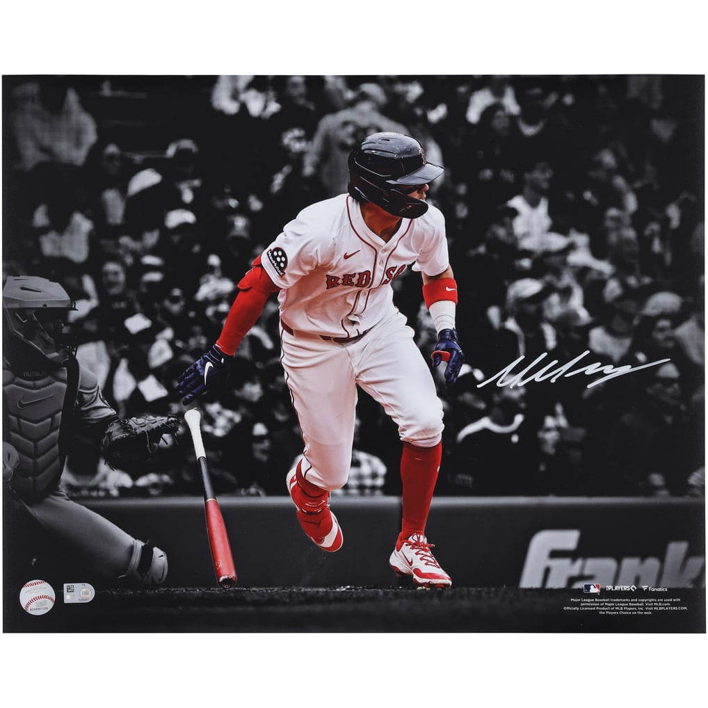 Marcelo Mayer Boston Red Sox Autographed Fanatics Authentic 16" x 20" First MLB Hit Spotlight Photograph 
